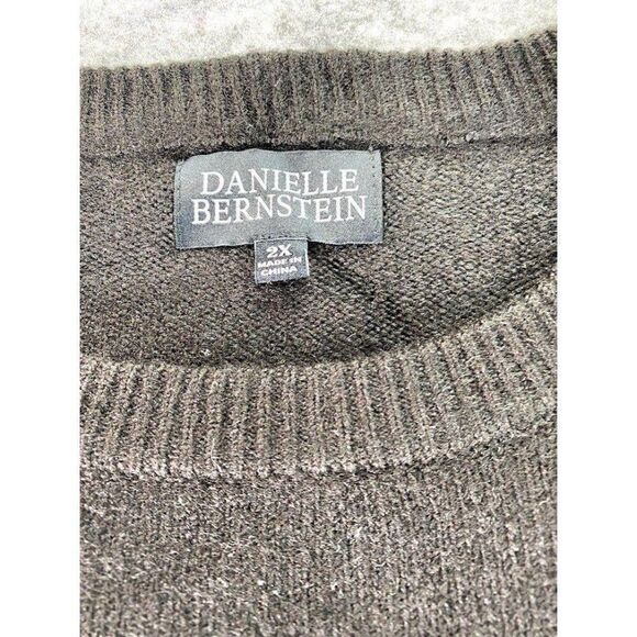 Danielle Bernstein Black Crewneck Cropped Sweater Sz‎ 2X NEW - Picture 6 of 6